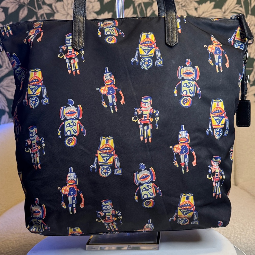 Prada Authentic Limited Edition Black Nylon Robot Tote - Picture 8 of 12
